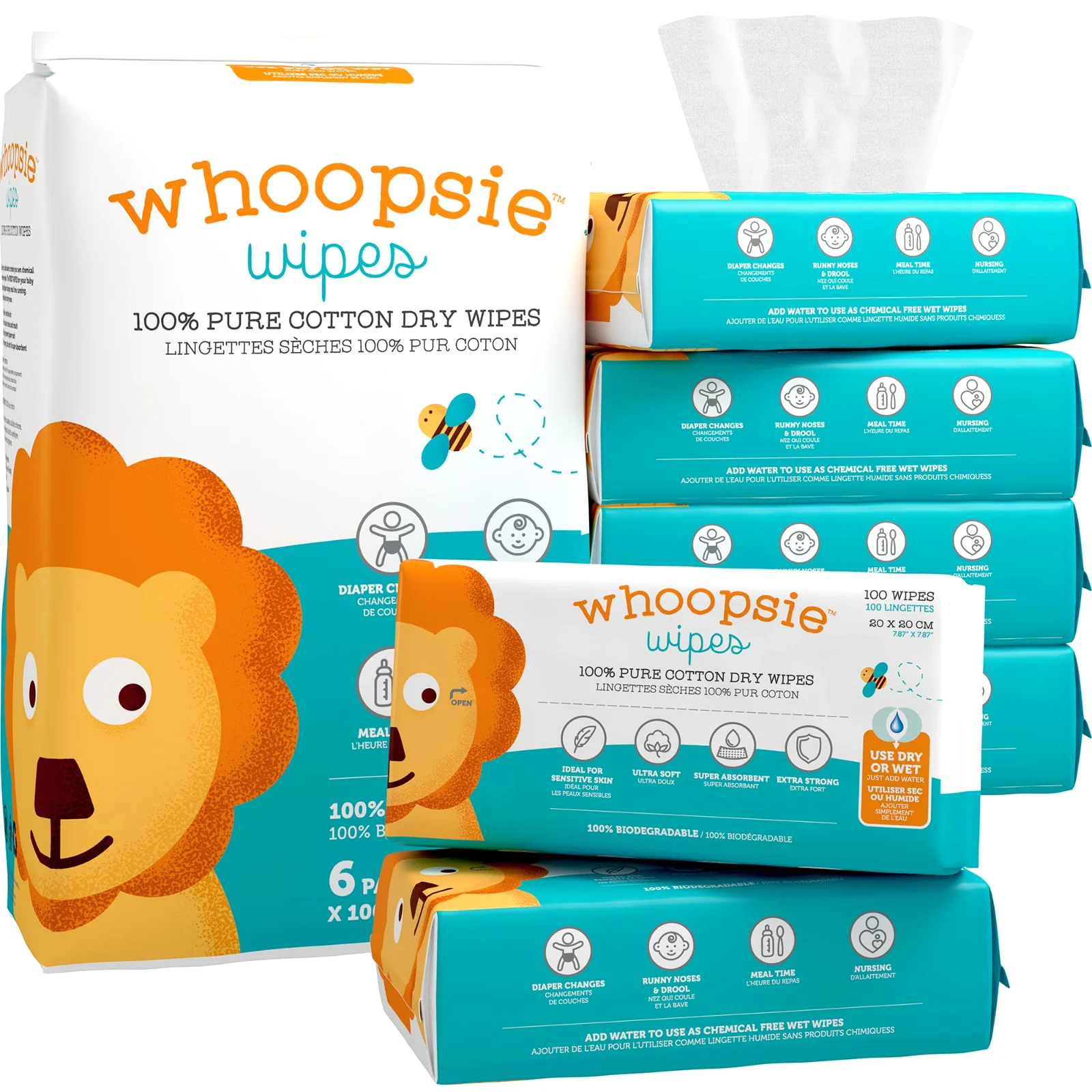 Whoopsie Wipes 600 Count